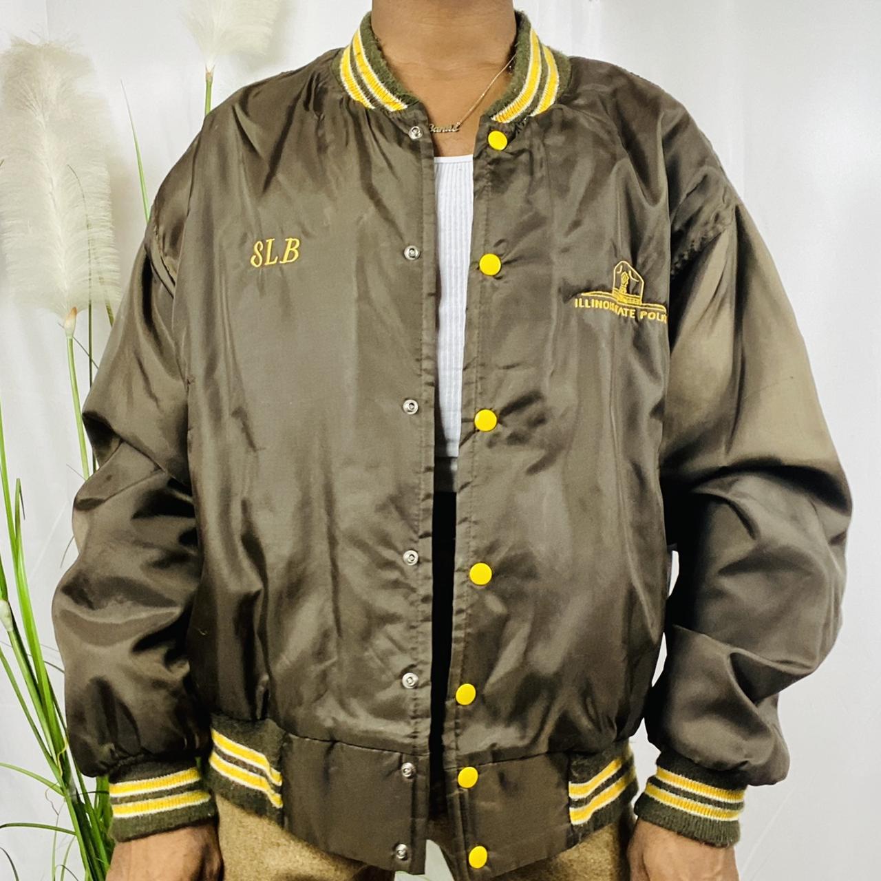 Vintage Men's Bomber Jacket - Yellow - XL