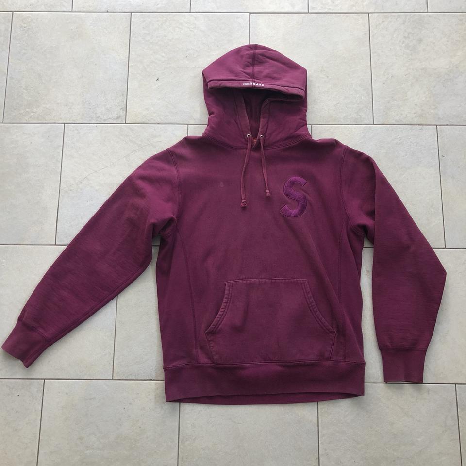 Supreme fw17 Plum tonal S logo hoodie General wear... - Depop