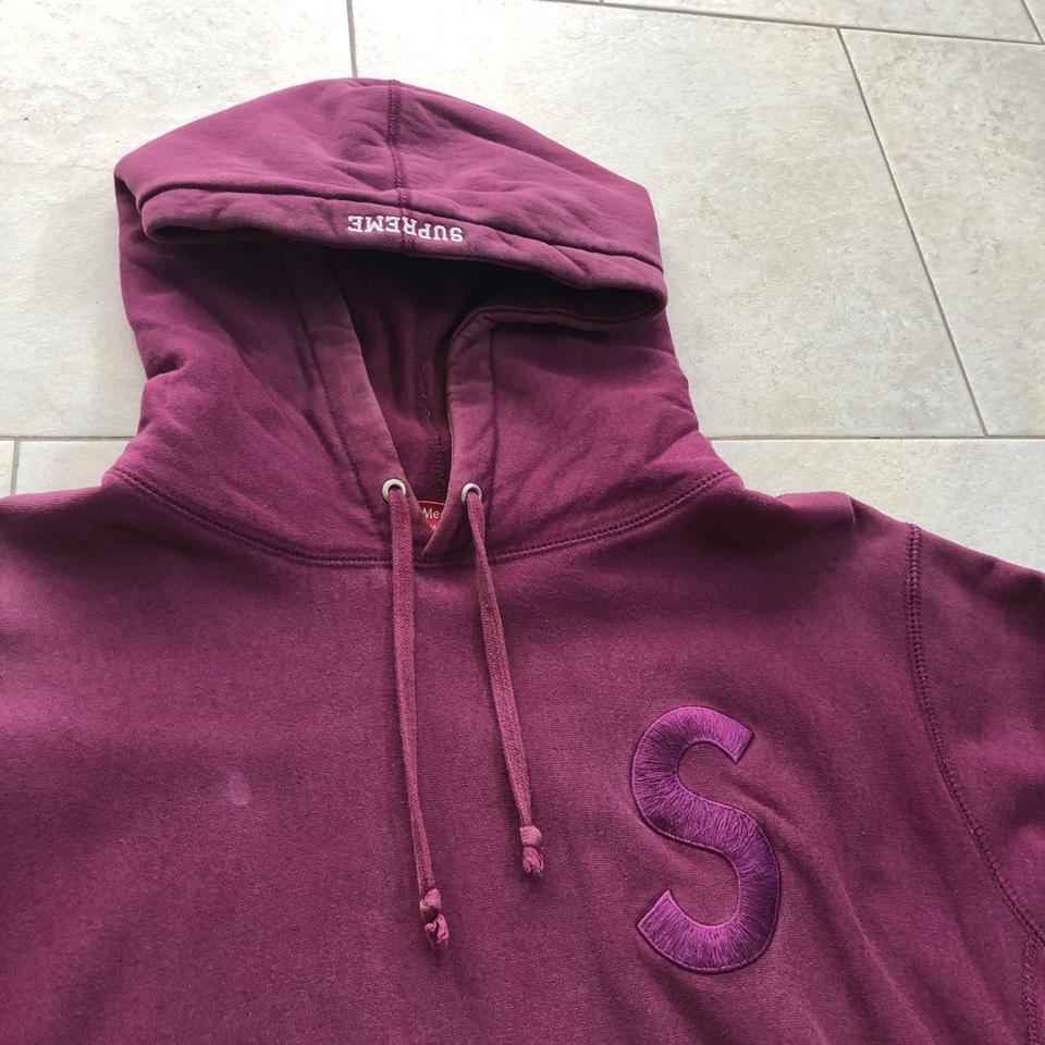 Supreme fw17 Plum tonal S logo hoodie General wear... - Depop