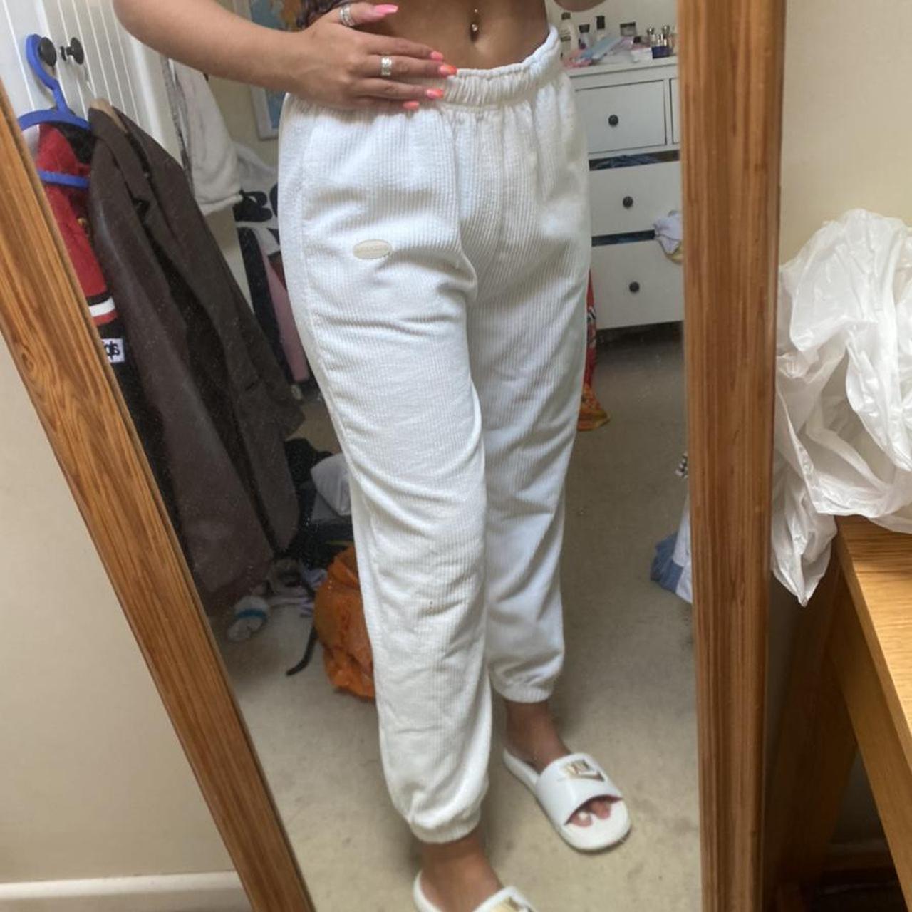 Sisters and seekers white cord joggers Size... - Depop