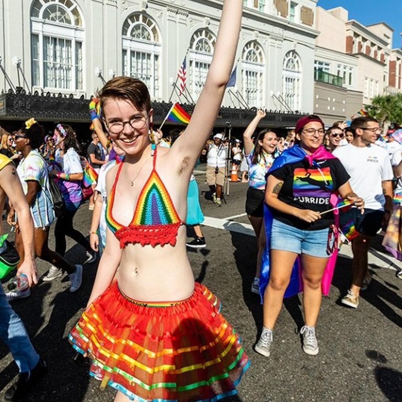 Colourful Festival rainbow sequin bra 🌈🌈🌈 Bought - Depop
