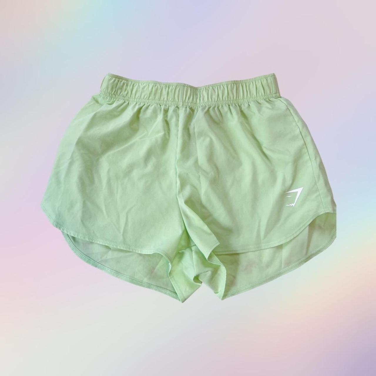 XS gym shark shorts NWOT lime green - Depop