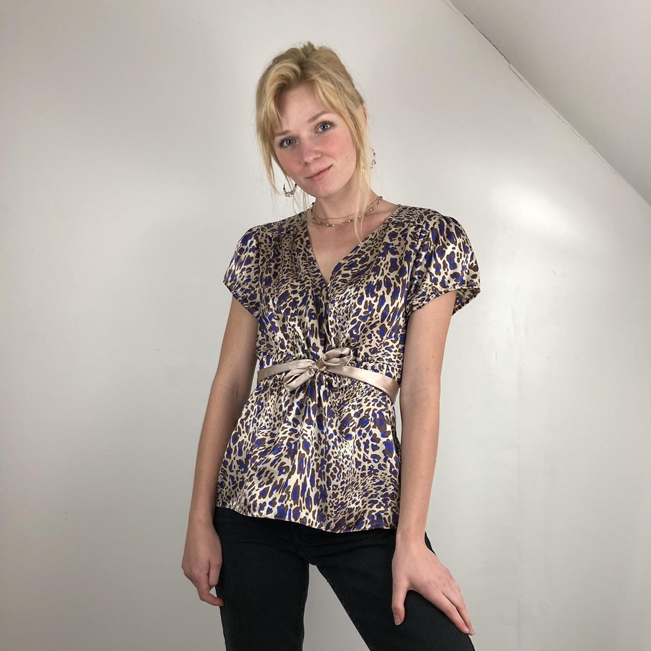 Charlott Women's Tan and Black Blouse (2)