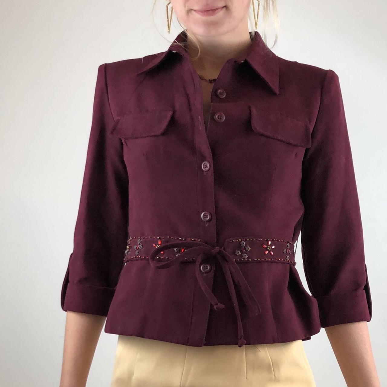 Jessica Howard Women's Burgundy Blouse (2)