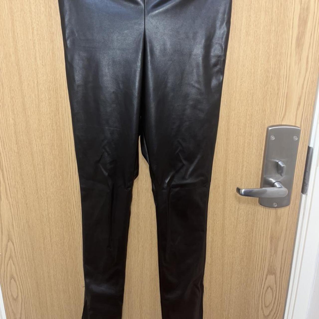 Pretty little thing leather pants. Flared.... - Depop