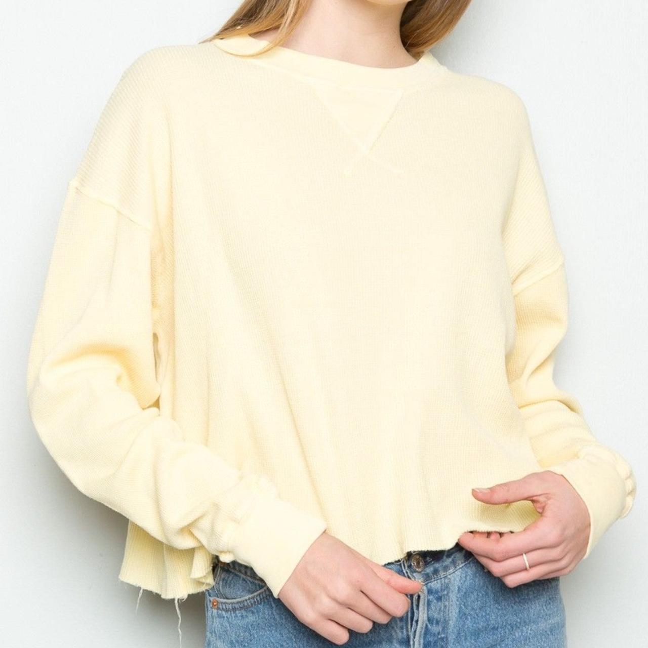 Brandy Melville Laila Thermal top in yellow Perfect