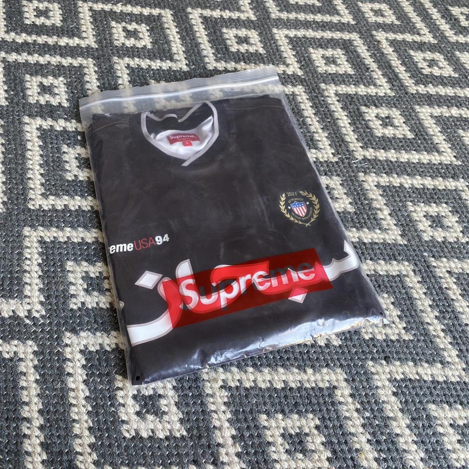 Supreme Arabic Logo Soccer Jersey 🔥 Bought at - Depop