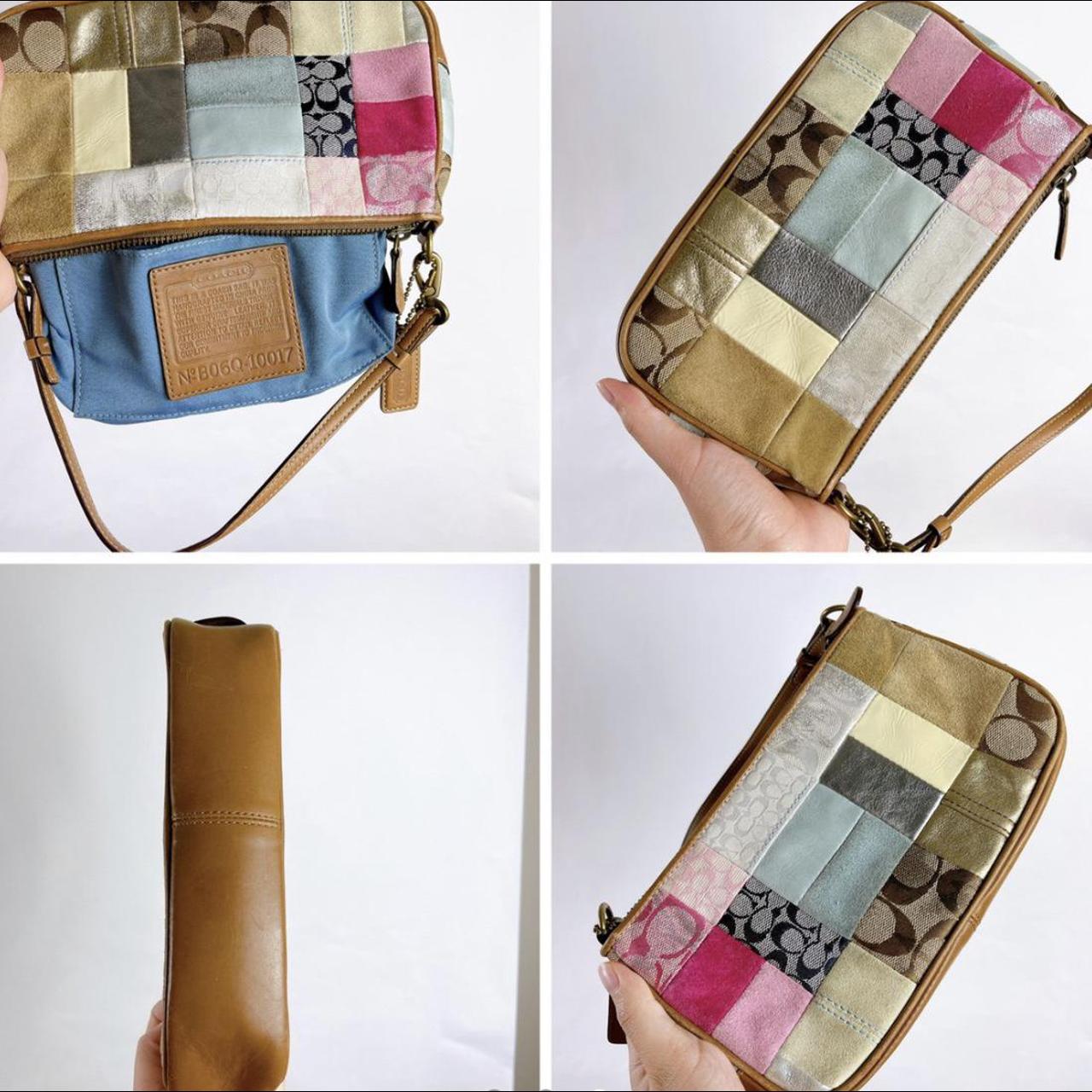 美品✨COACH Patchwork Accessory Pouch 40928 Coach | Bags | Coach Patchwork Holiday Baguette Pouch Hobo