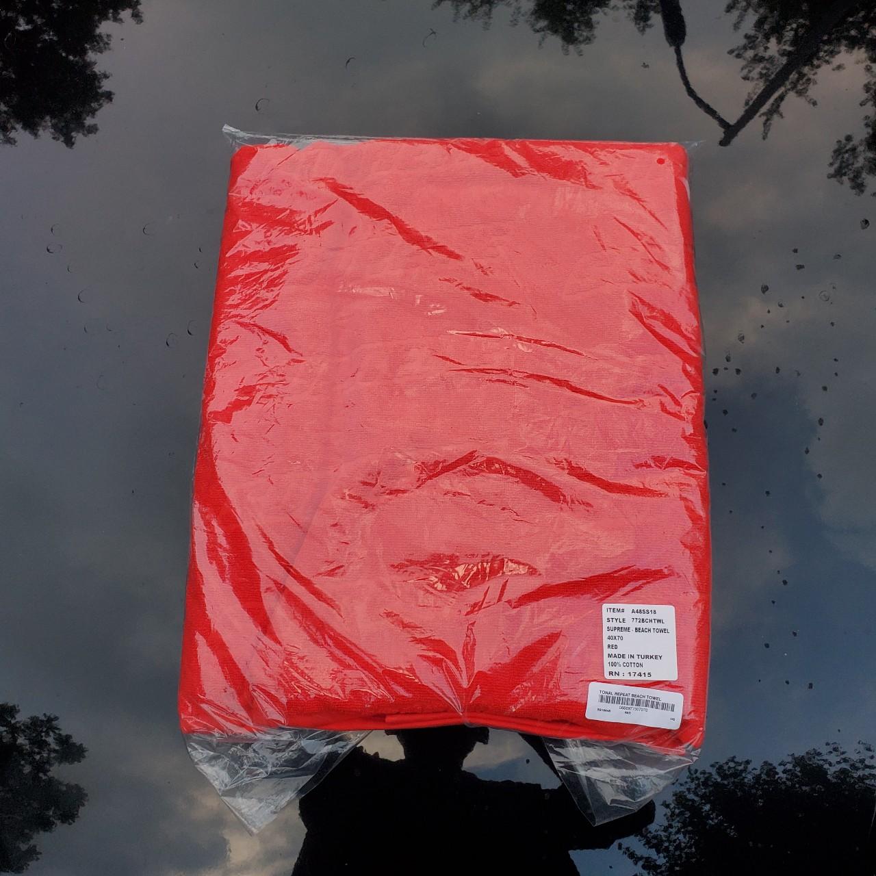 Supreme Debossed Logo Tonal Repeat Beach Towel Depop