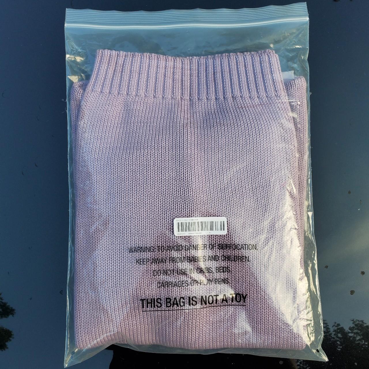 Supreme Back Logo Sweater in Lilac. Deadstock from - Depop