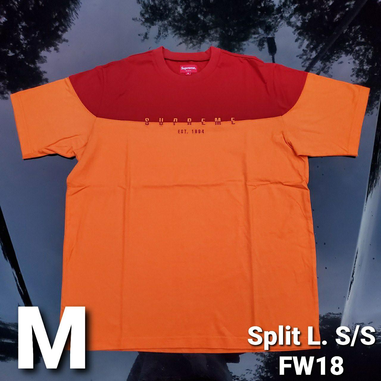 Supreme Split Logo S/S Top in Orange. Deadstock from...