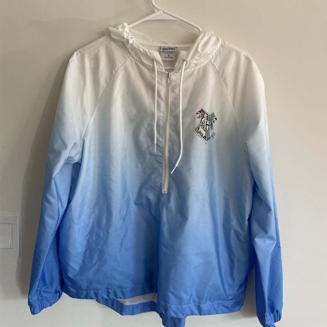 Harry Potter Women's Blue and White Jacket | Depop