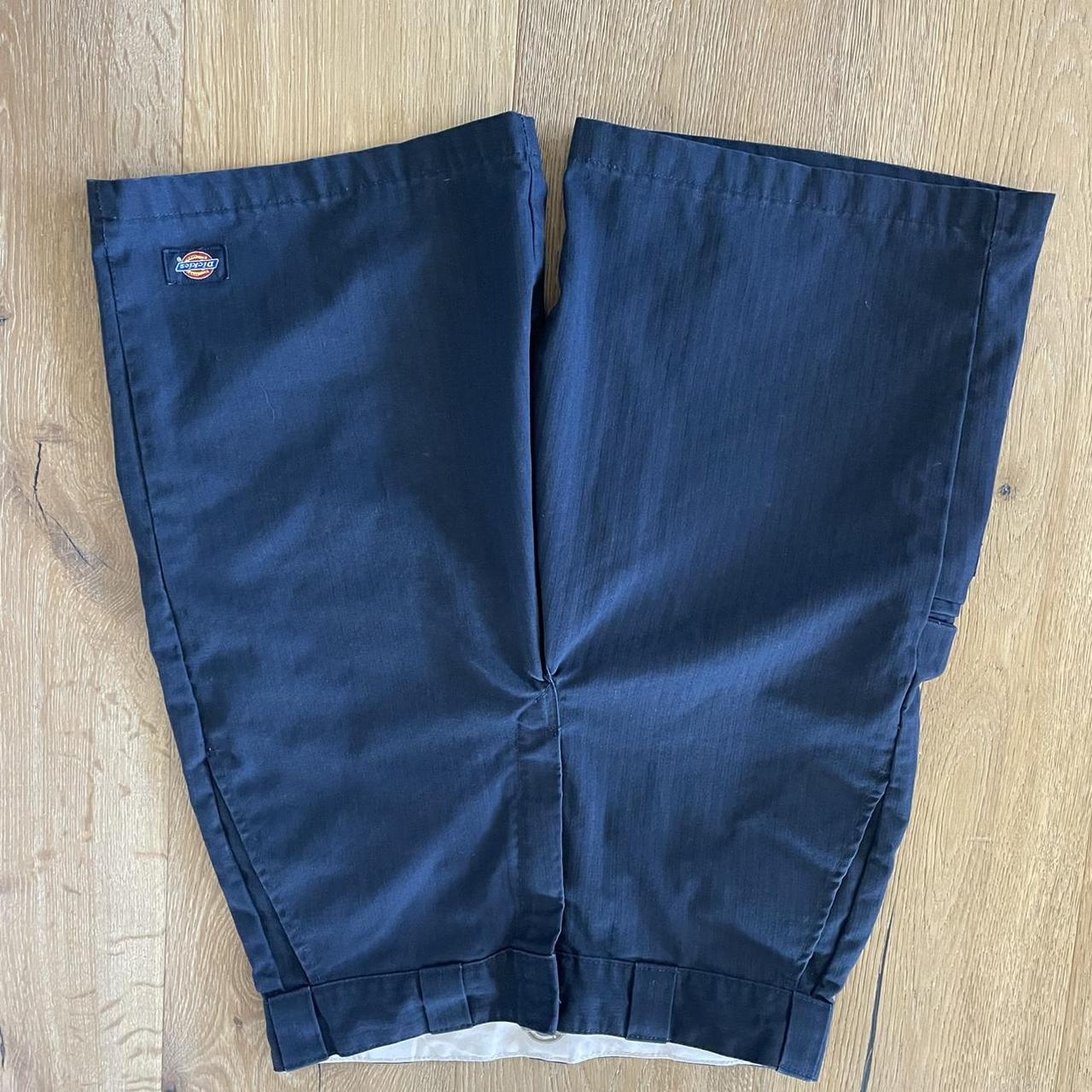 dickies-women-s-blue-and-navy-shorts-depop