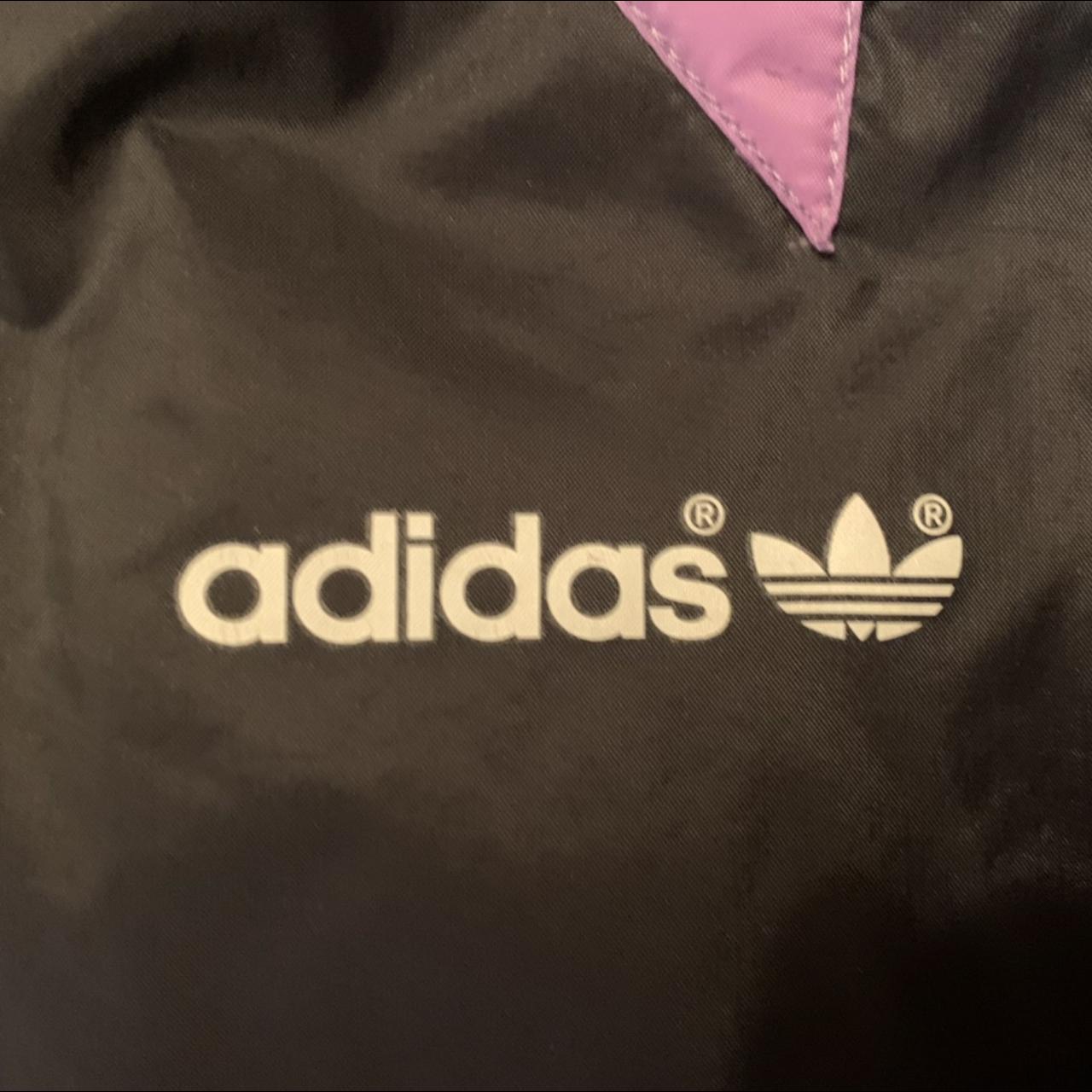 Adidas Jacket - Black/Blue/Pink - Size: XL #retro... - Depop