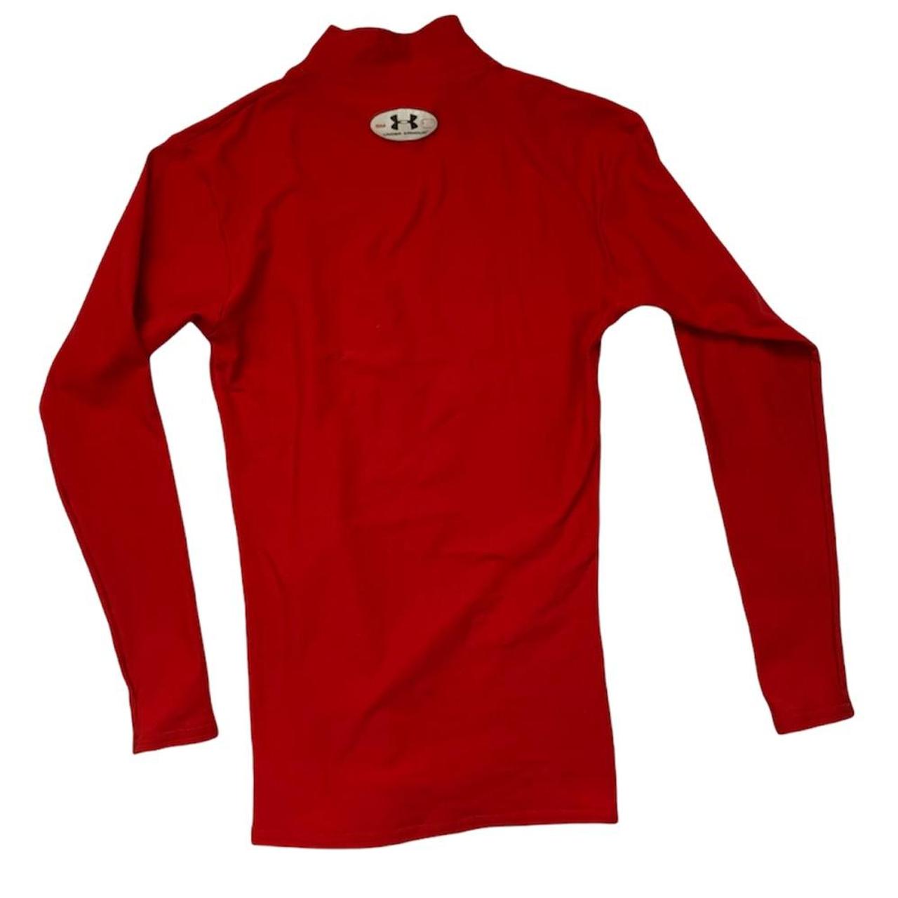 Red under armour long sleeve high neck top Thick &... Depop