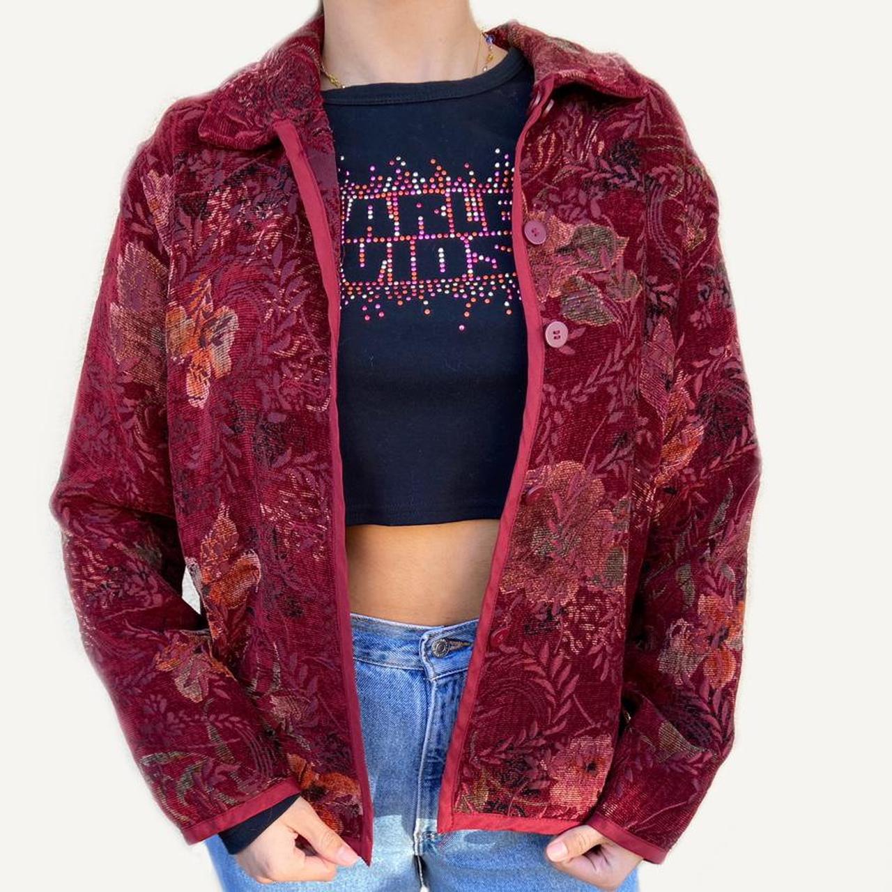 American Vintage Women's Red and Orange Jacket Depop