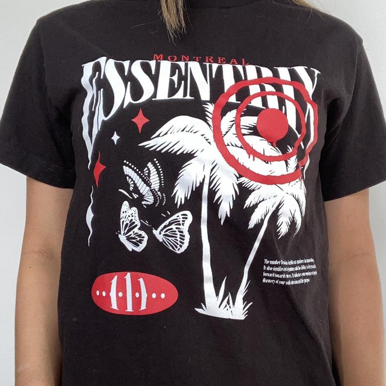 black graphic tee ☆ the coolest black unisex... - Depop