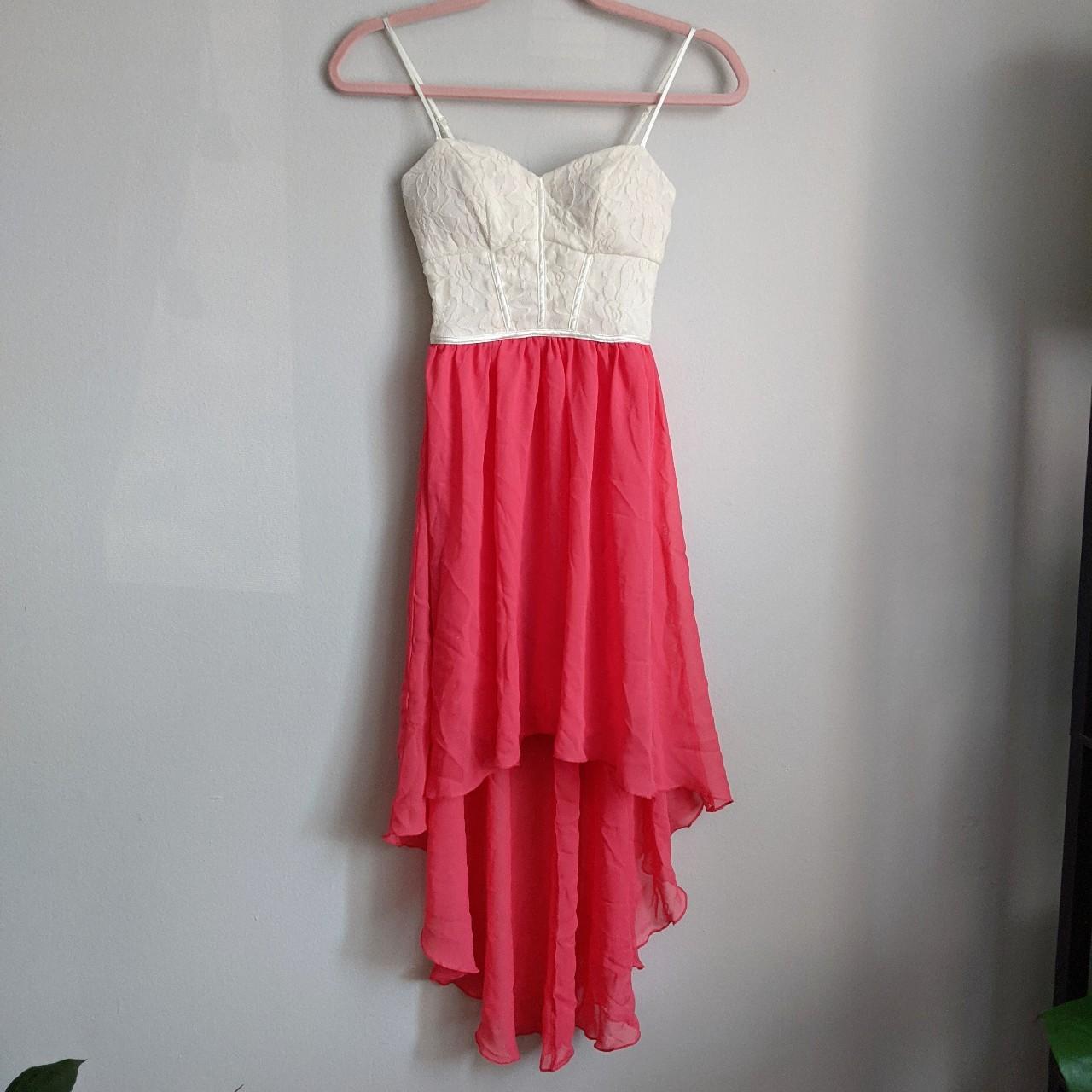 Delia's Women's White and Pink Dress