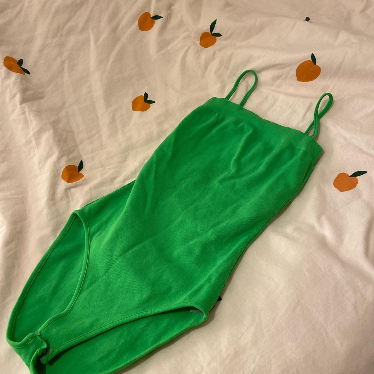 Zara neon green strappy bodysuit. Never worn, now... Depop