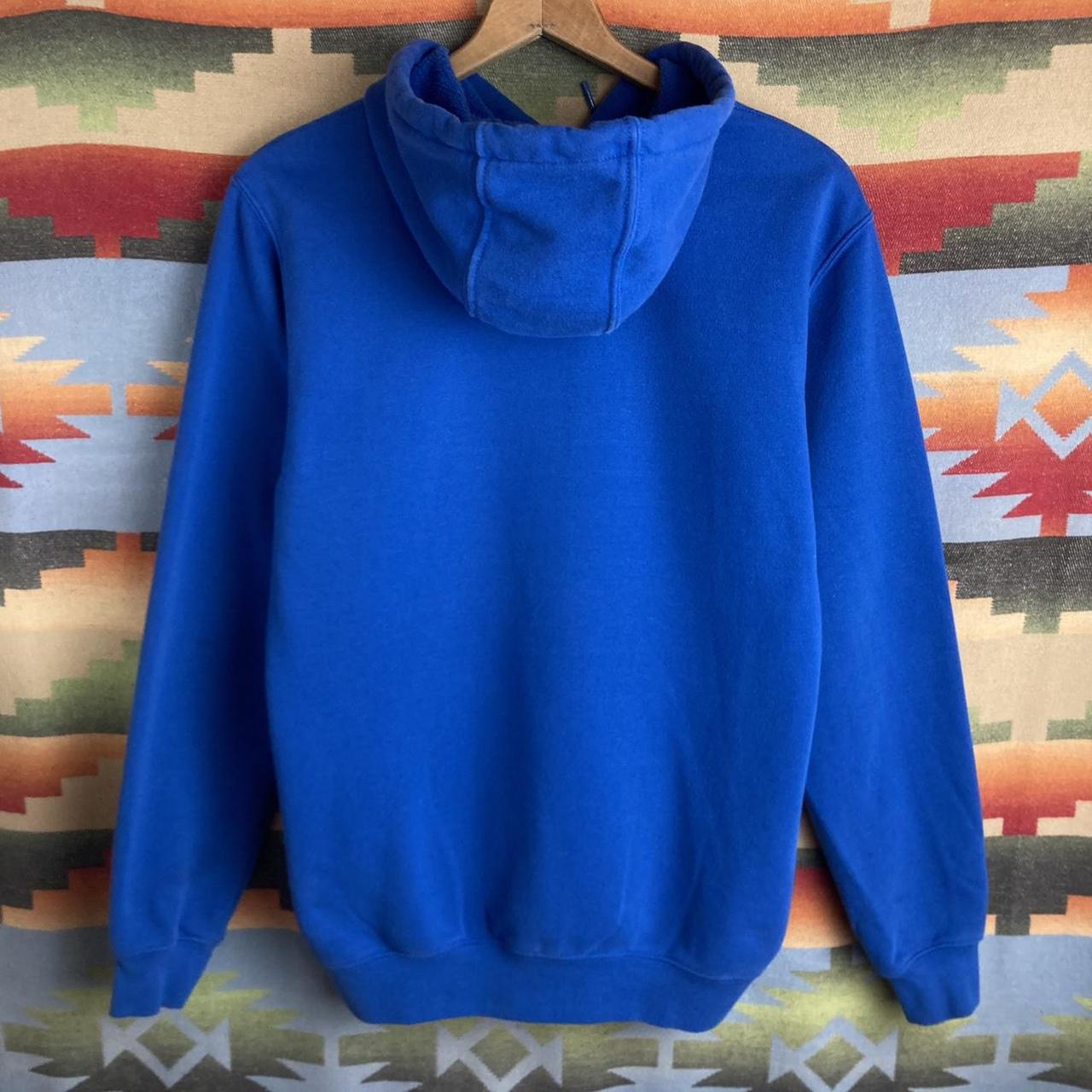 Carhartt Blue Pullover Hoodie Sweatshirt | Size... - Depop