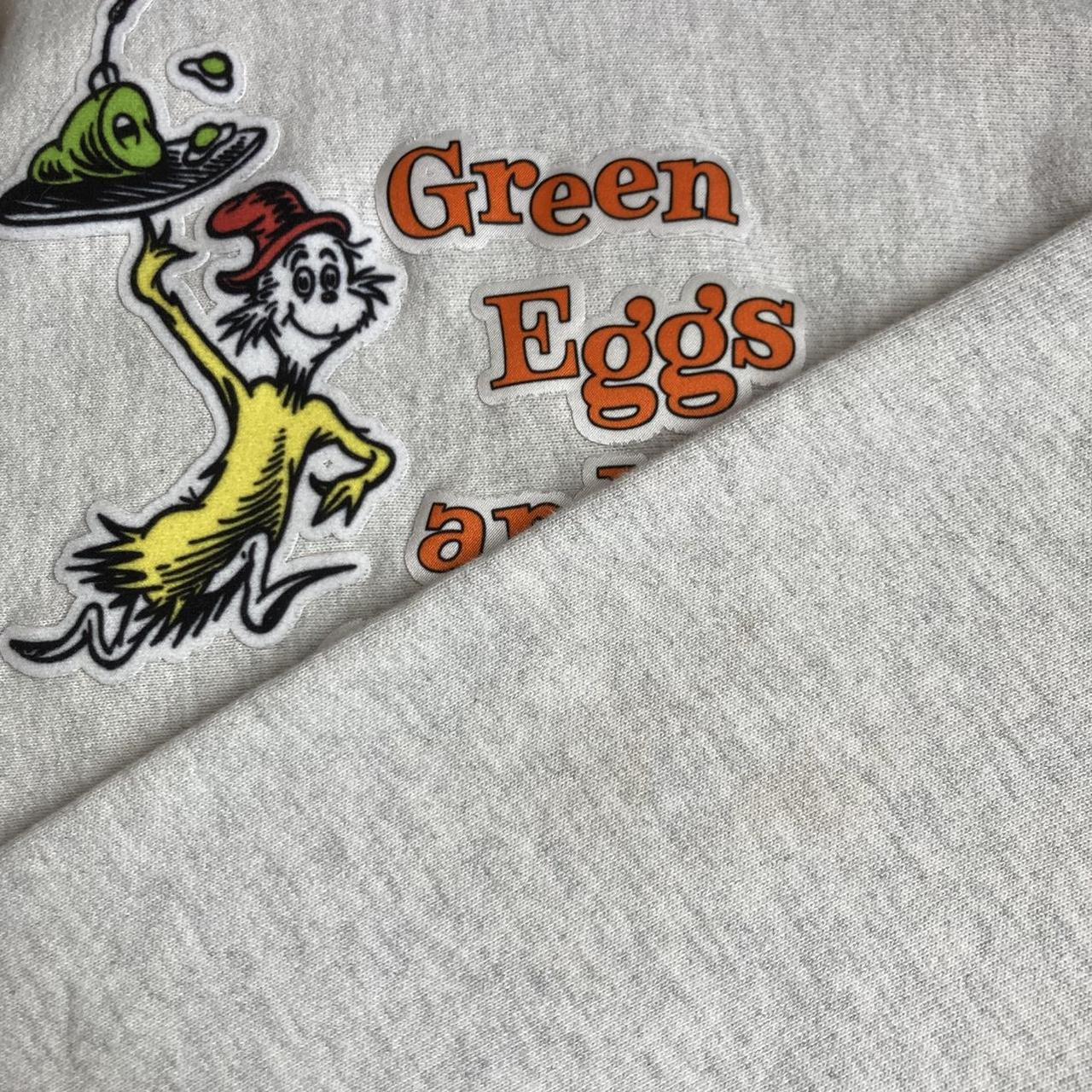 Champion Dr Seuss Green Eggs and Ham Heather Gray... - Depop