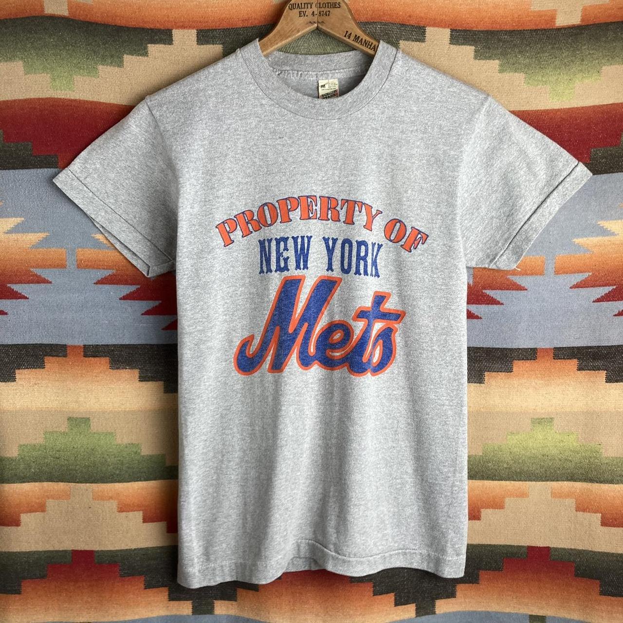 Vintage 80's New York Mets MLB Baseball Sewn Jersey Size S 