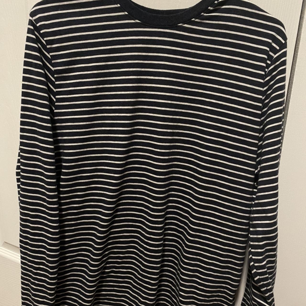 Blue & white striped long sleeve tee from old navy!... - Depop