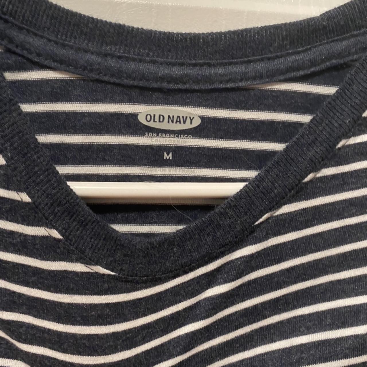 Blue & white striped long sleeve tee from old navy!... - Depop