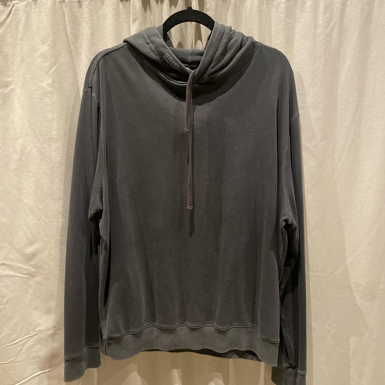 Allsaints hoodie with logo detail - barely worn - Depop