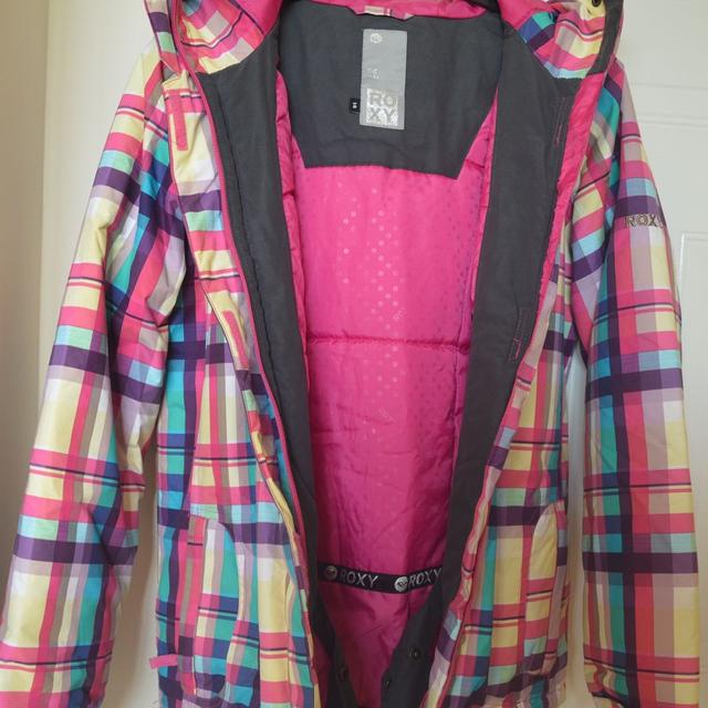 roxy plaid ski jacket