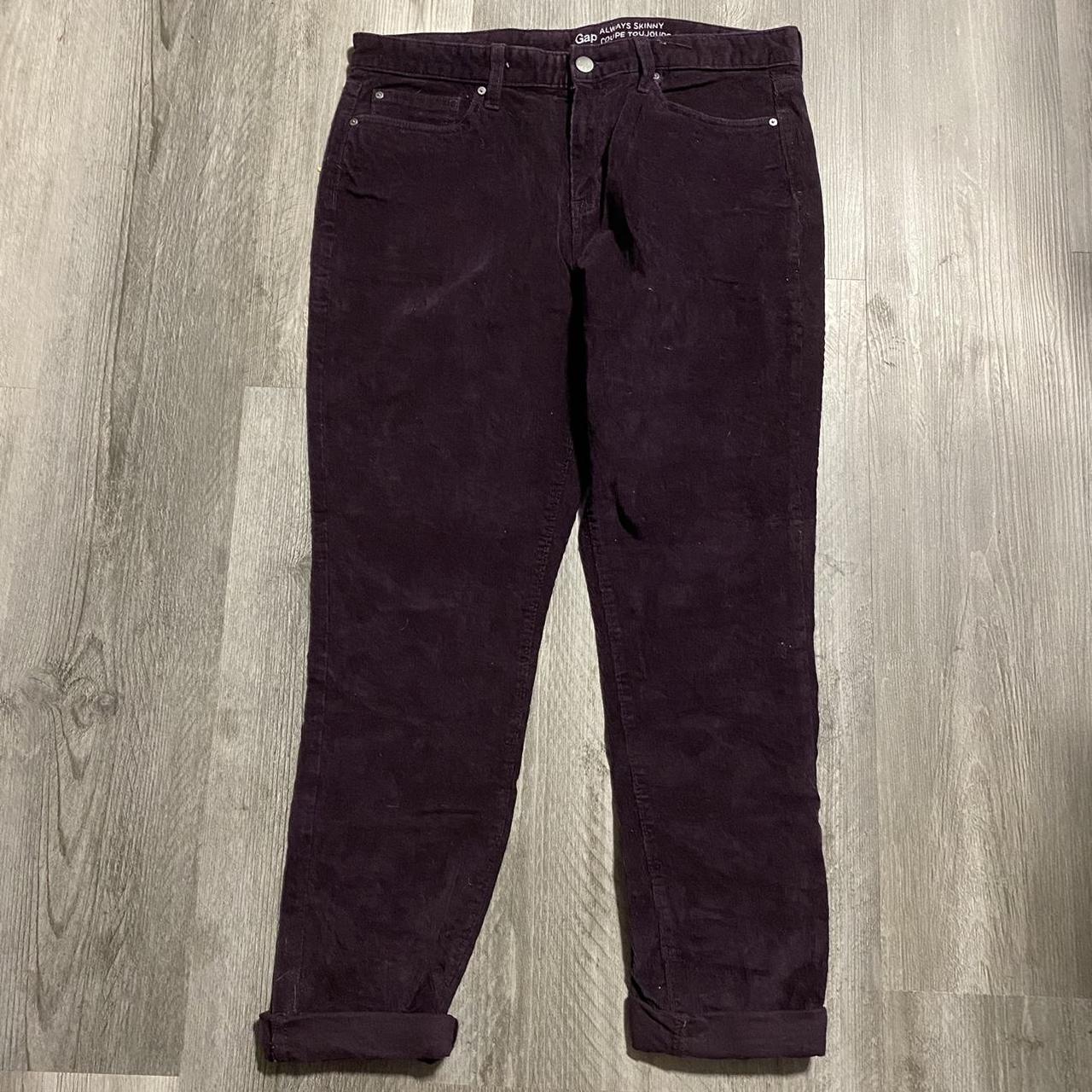 Gap Women's Purple and Silver Trousers | Depop