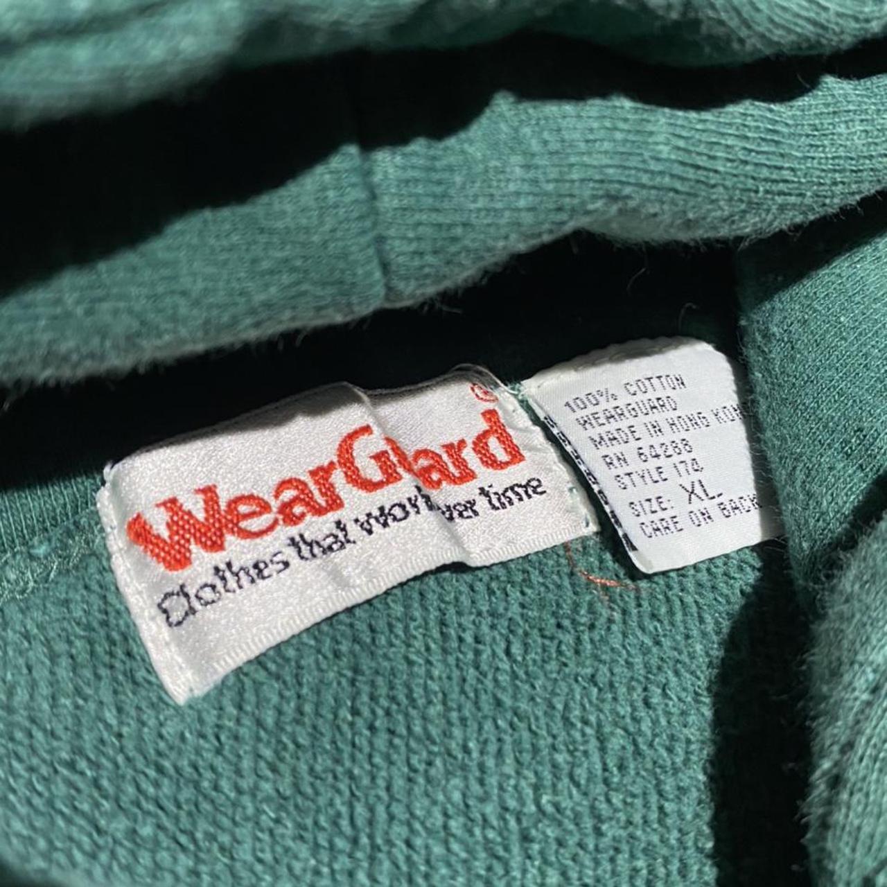 Vintage 1990s Wearguard Reverse Weave Emerald Green... - Depop