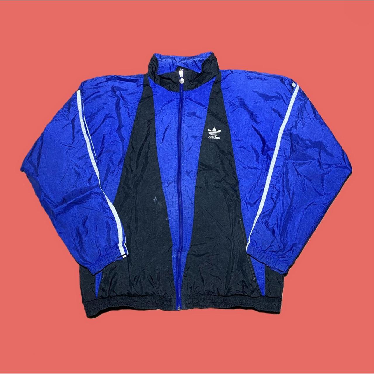 Adidas Men's Blue and Black Jacket | Depop