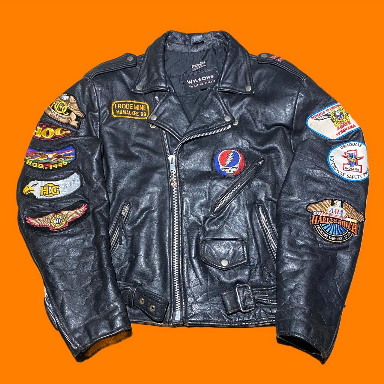 Harley Davidson Leather Jacket Men’s L cheapest Wilsons Leather