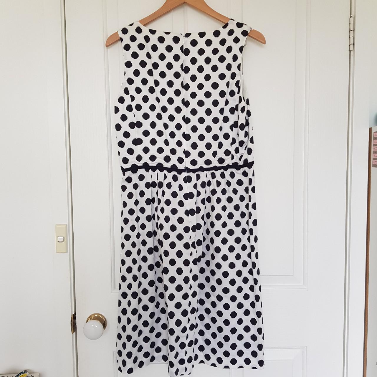 black and white polka dot style retro dress ☆... - Depop