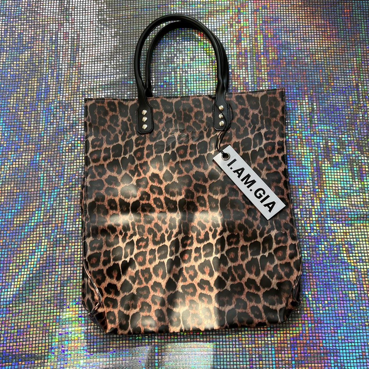 Medium Ming bag in leopard print leather