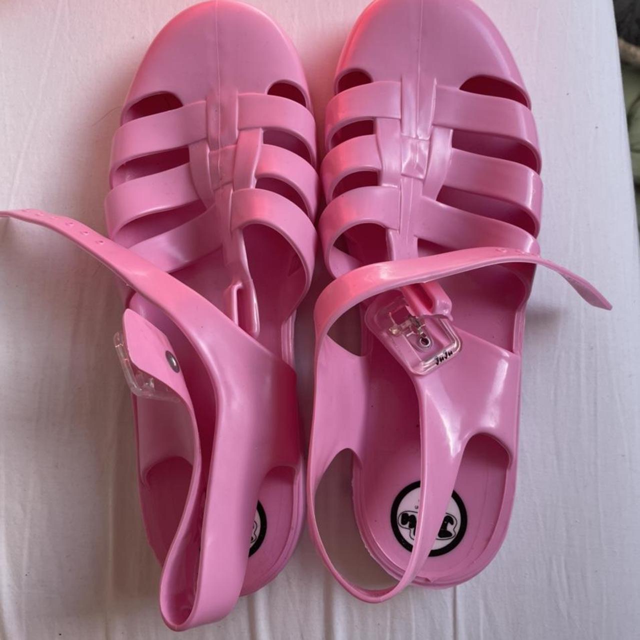 Cute pink jelly shoes Never worn- bought for holiday... - Depop