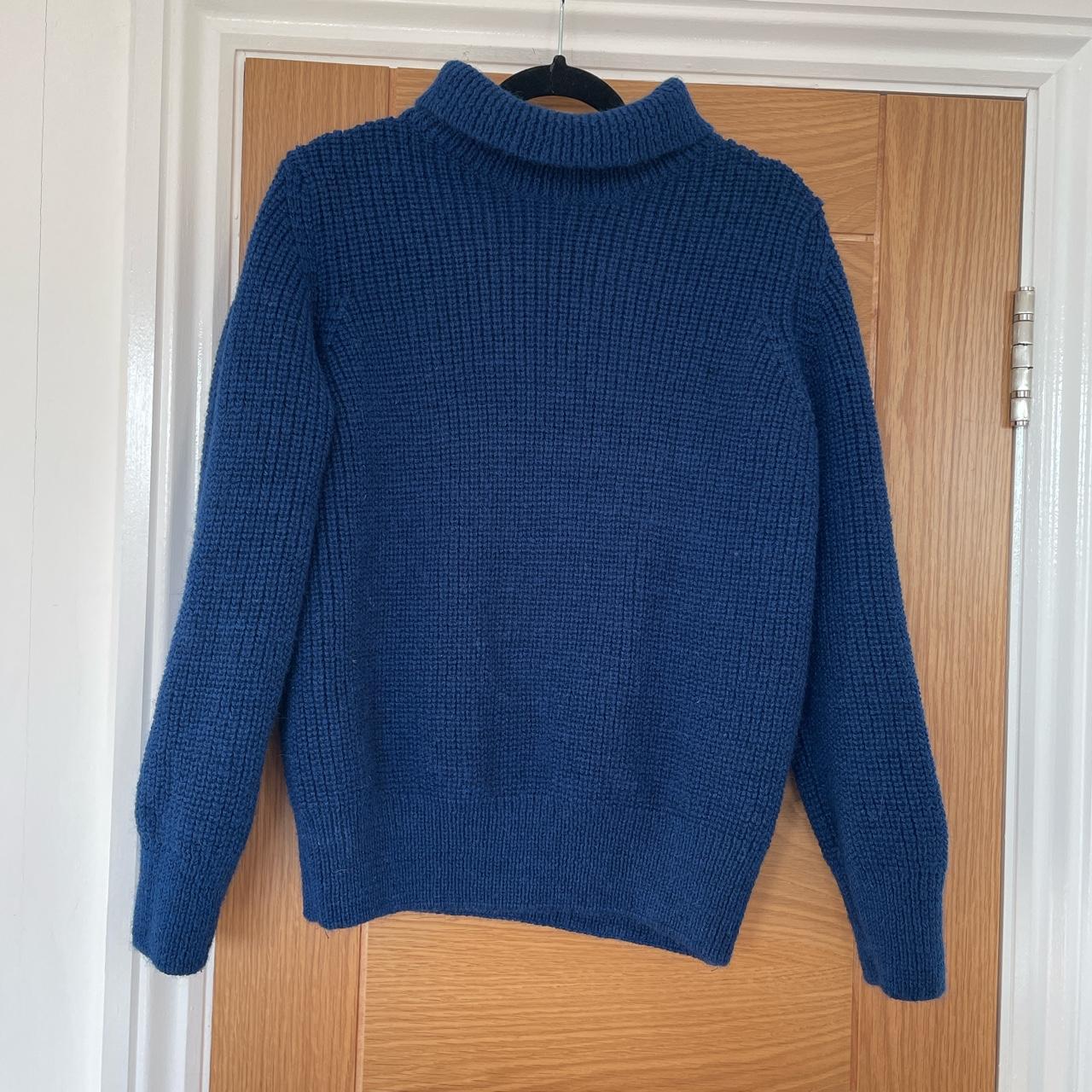 Gloverall jumper in dark royal blue pure wool -... - Depop