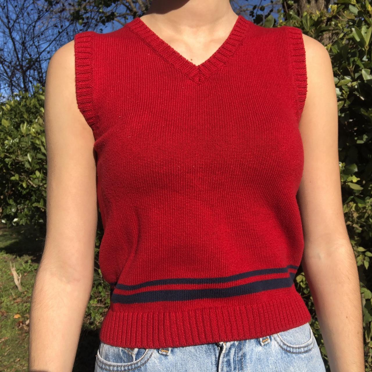 red-navy-blue-knit-sweater-vest-a-classic-staple-depop