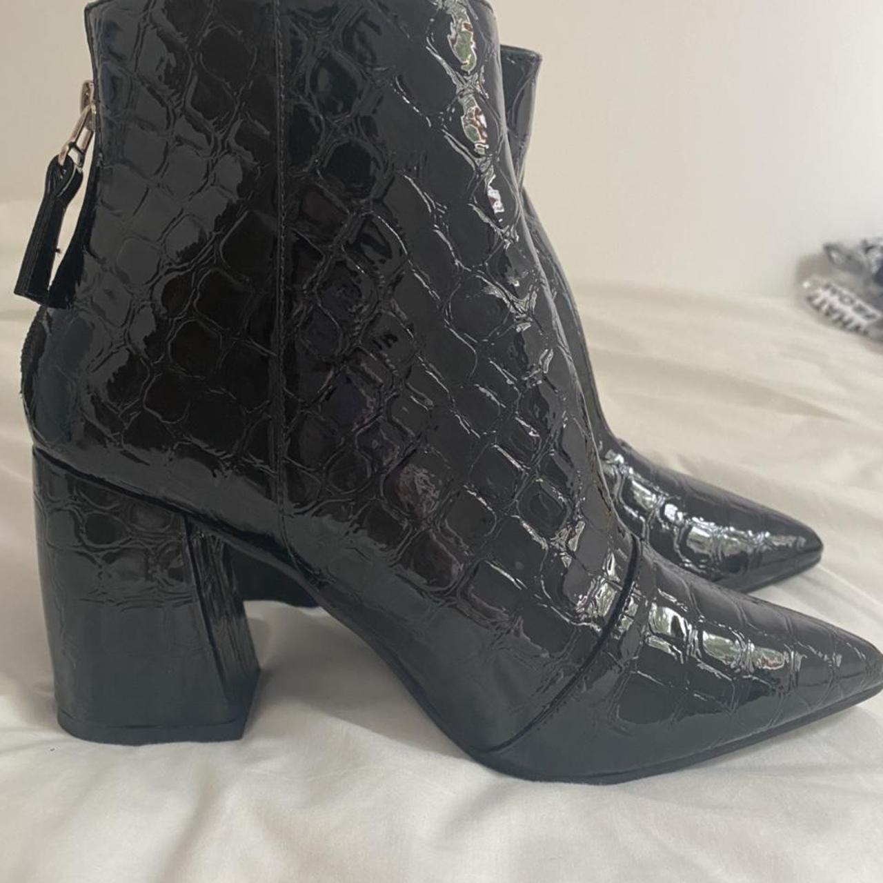 asos black croc boots