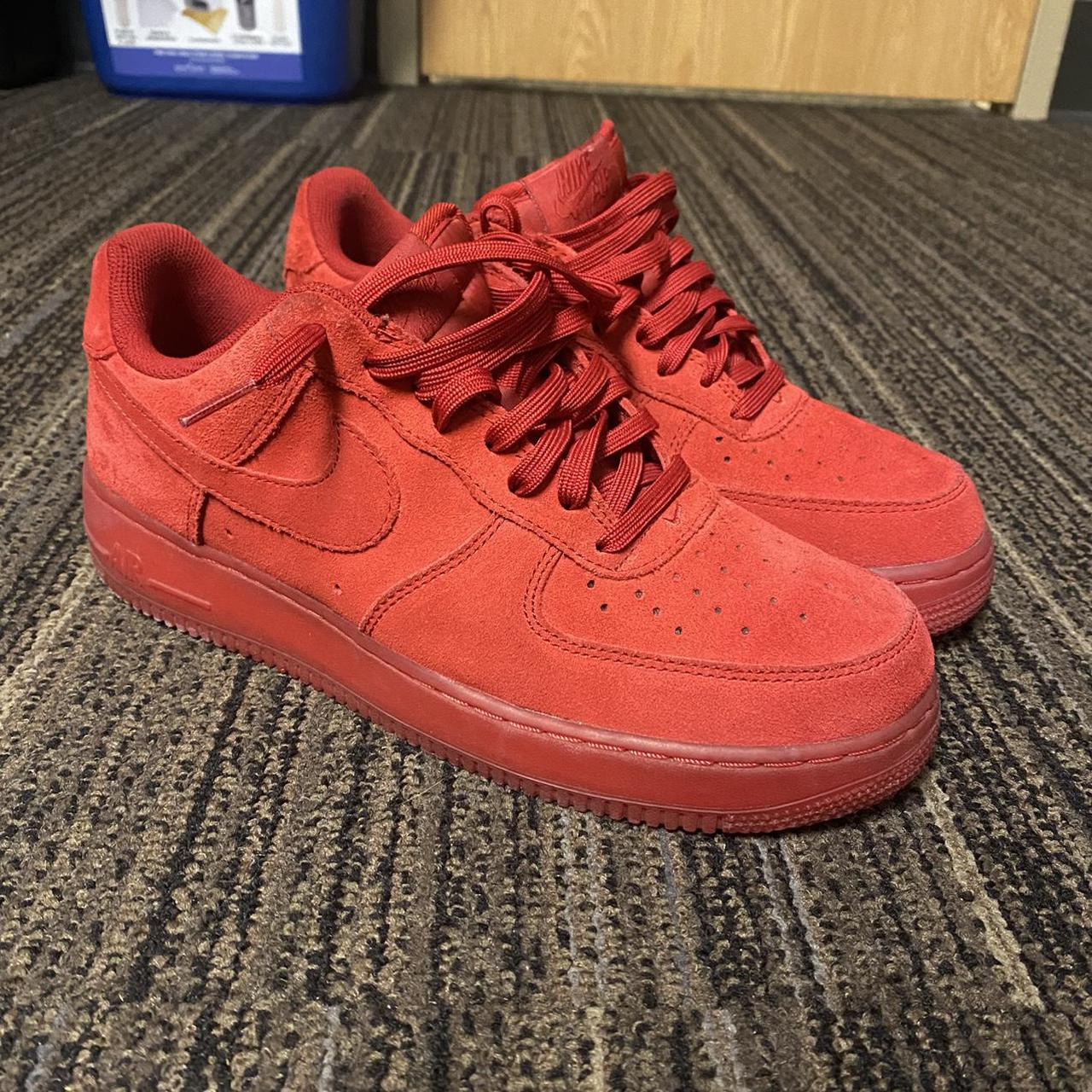 red suede air force 1