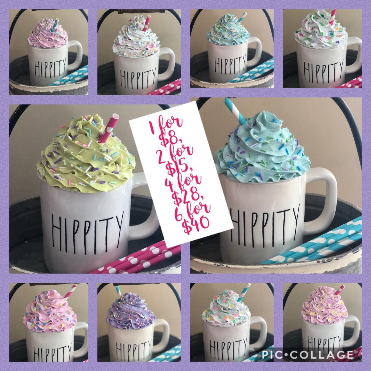 4 seasonal Faux Whipped Cream Mug Toppers are made - Depop