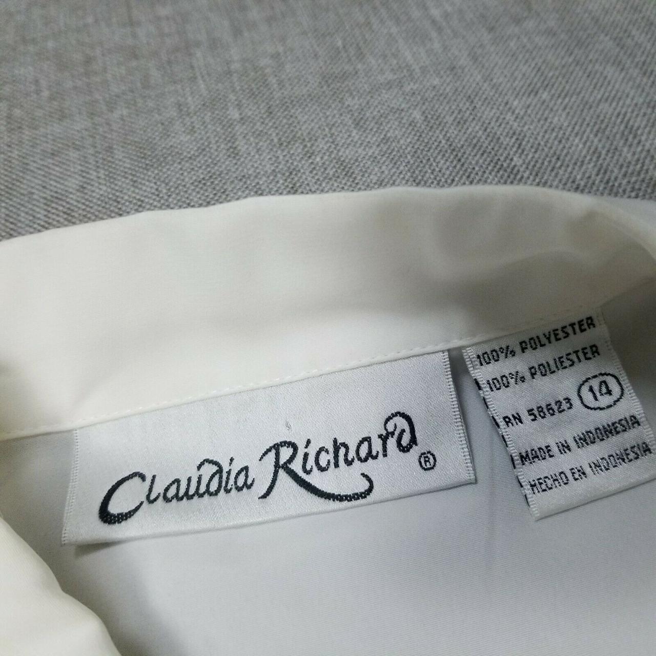 VINTAGE Claudia Richard Button Blouse Shirt Womens... - Depop