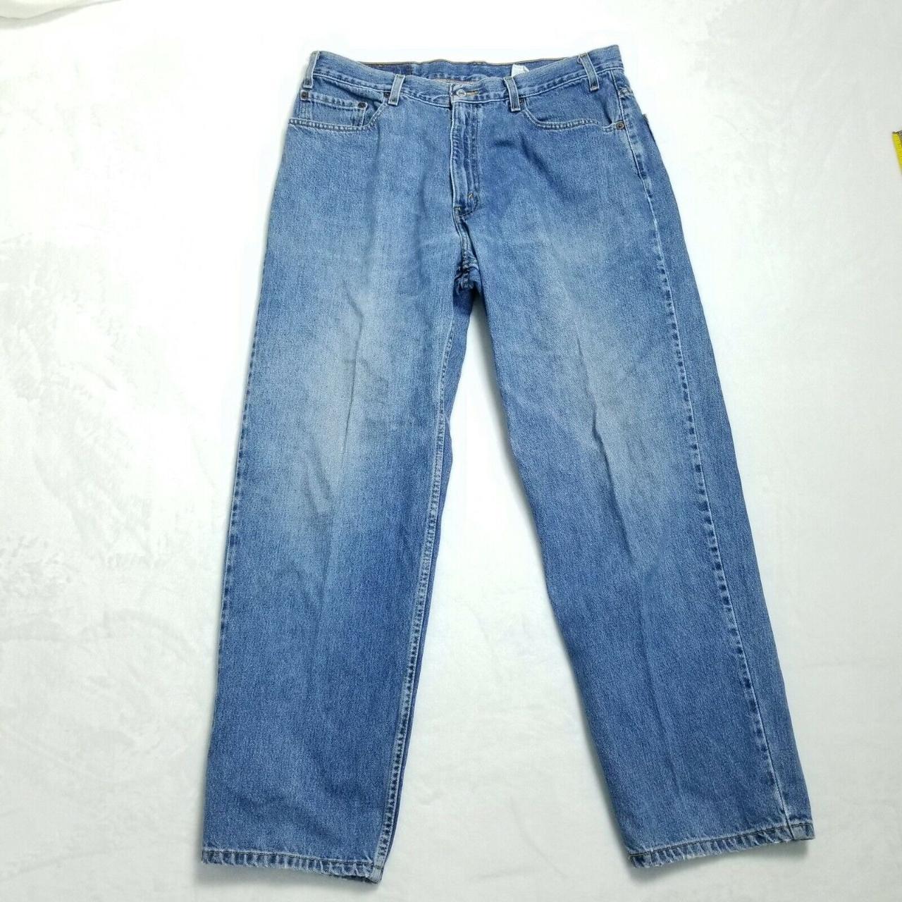 Levis Relaxed Straight Jeans Cotton Blue Mens - Depop