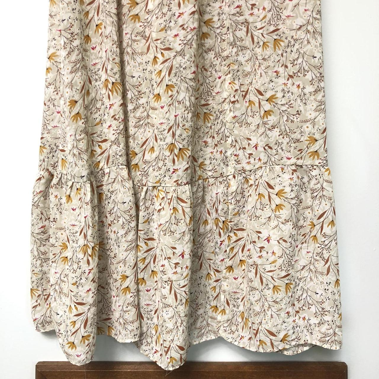 Women's White and Yellow Dress (3)