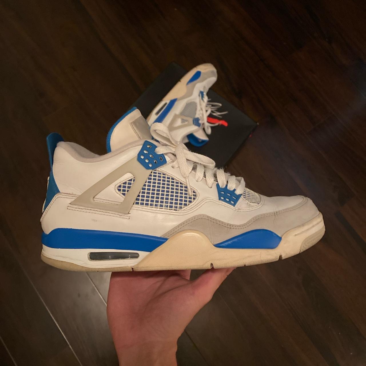 Jordan 4 Military Blue Size 10.5 with box 2012... - Depop