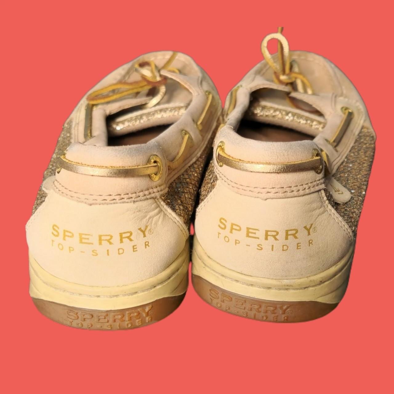 SPERRY ANGELFISH GOLD GLITTER BOAT SHOES A lower... - Depop