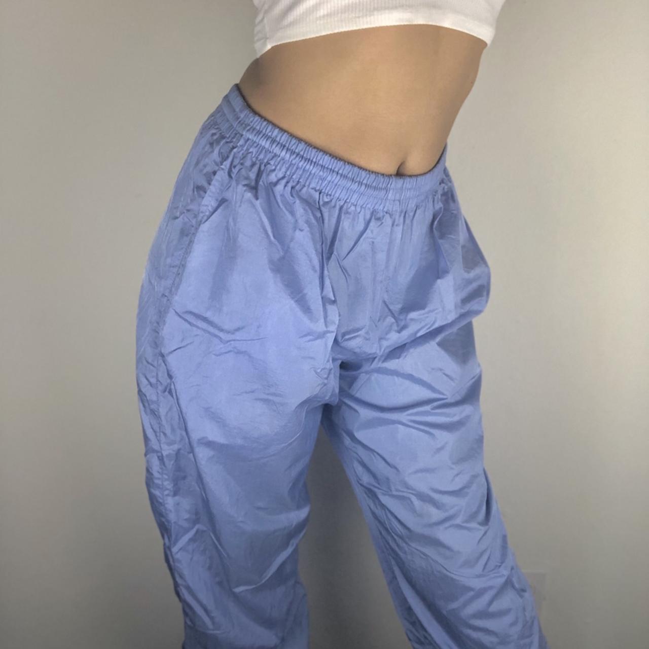 🌼20% OFF🌼 Vintage Icy Baby Blue Parachute Pants! - Depop