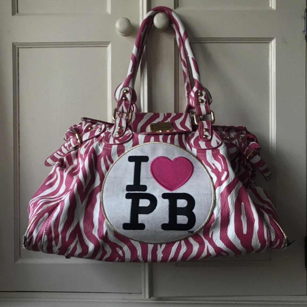 gorgeous y2k black patent paul's boutique handbag with white stitching and  pink lining - Vinted