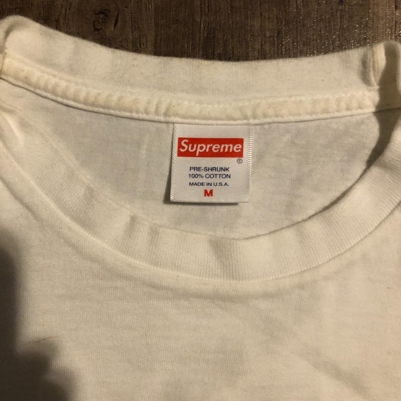 Supreme White Ladybug Tee. Size Medium, good condition. - Depop